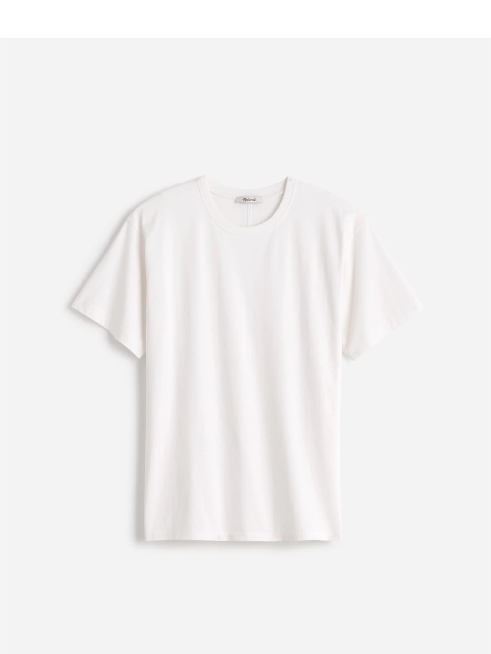 Madewell Crew Neck White Refined Easy Tee Relaxed Oversized T-Shirt NS162 Med